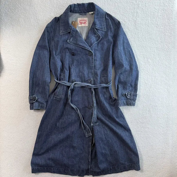 [BUNJANG] Levi's Belted Denim Trench Coat / 리바이스 벨티드 데님 트렌치 코트