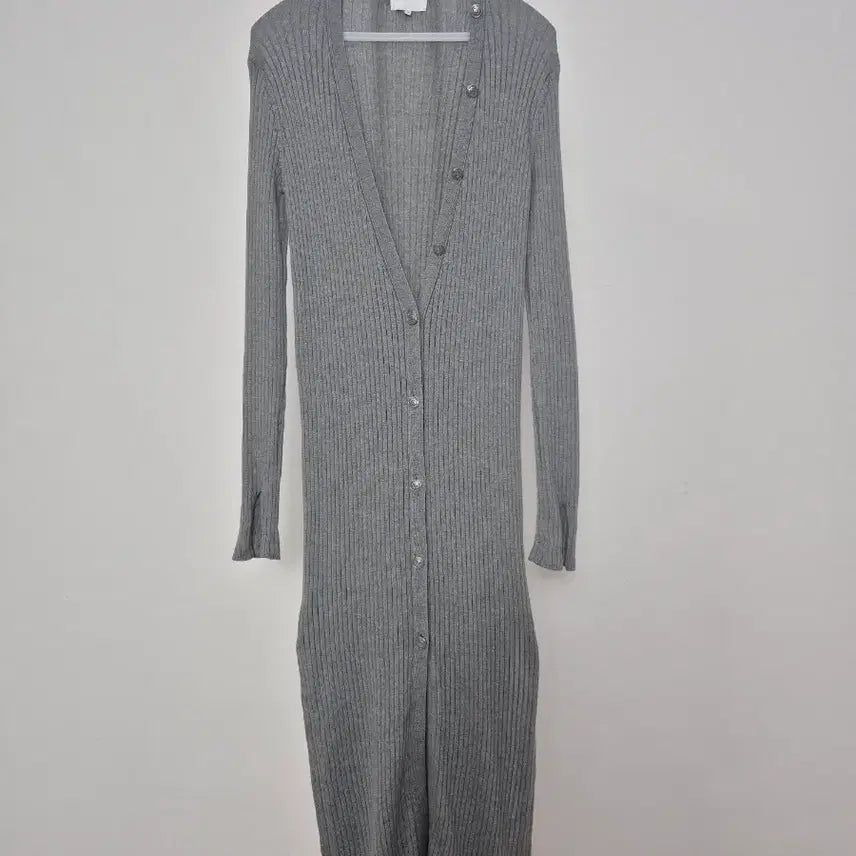 [BUNJANG] OBZEE Cashmere Long Cardigan Grey / 무배/한섬 오브제 캐시미어  롱 가디건 그레이