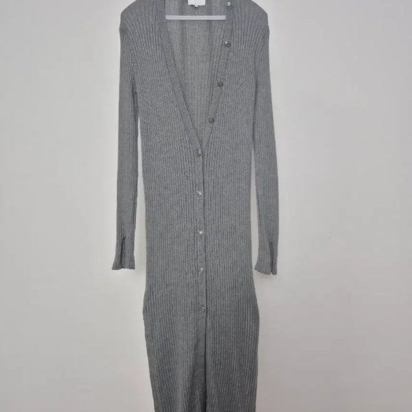 [BUNJANG] OBZEE Cashmere Long Cardigan Grey / 무배/한섬 오브제 캐시미어  롱 가디건 그레이