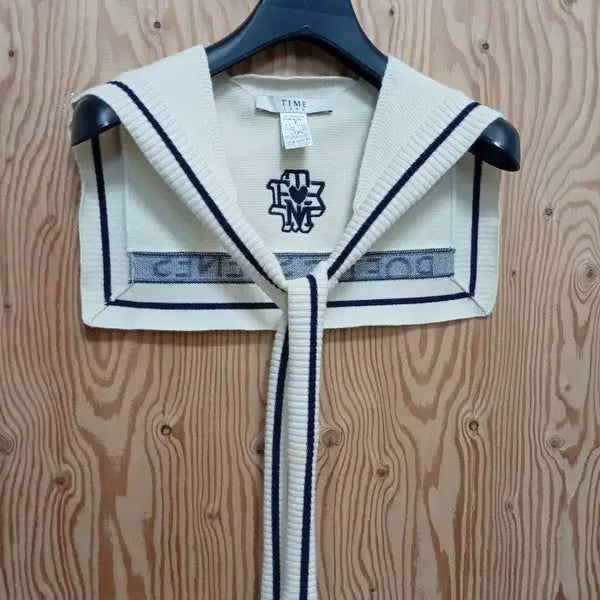 [BUNJANG] TIME by HANSOME 100% Wool Sailor Collar Knit Shawl / [한섬 타임] 정품 울 100% 세일러 카라 니트 숄 (TM2C1)