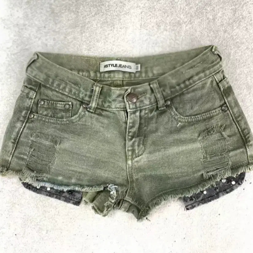 [BUNJANG] Vintage Distressed Y2K Shorts / 빈티지 디스트레스드 y2k 숏팬츠