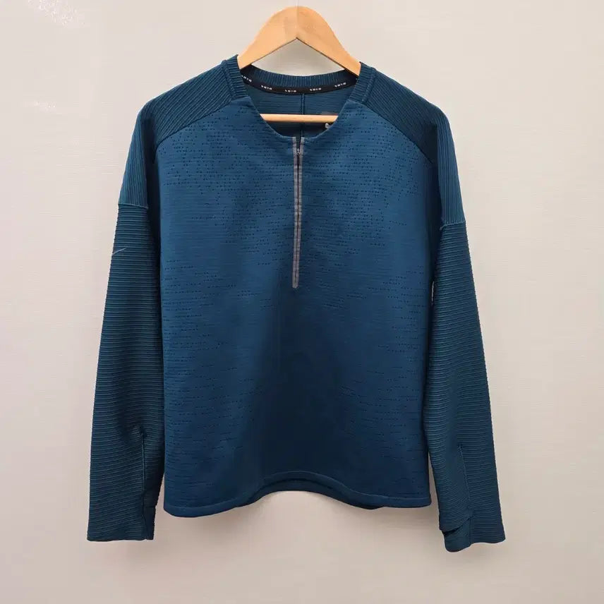 [BUNJANG] Nike Running Technical Half-Zip Long Sleeve (Deep Blue) - Size 100 / [L/100] 나이키 러닝 테크니컬 핑거홀 하프집업/롱슬리브 (딥블루)