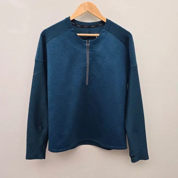 [BUNJANG] Nike Running Technical Half-Zip Long Sleeve (Deep Blue) - Size 100 / [L/100] 나이키 러닝 테크니컬 핑거홀 하프집업/롱슬리브 (딥블루)