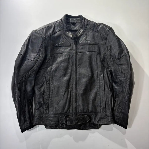 [BUNJANG] IXSS Black Real Leather Biker Jacket [46] / 아이엑스에스 블랙 리얼레더 바이커 자켓 [46]