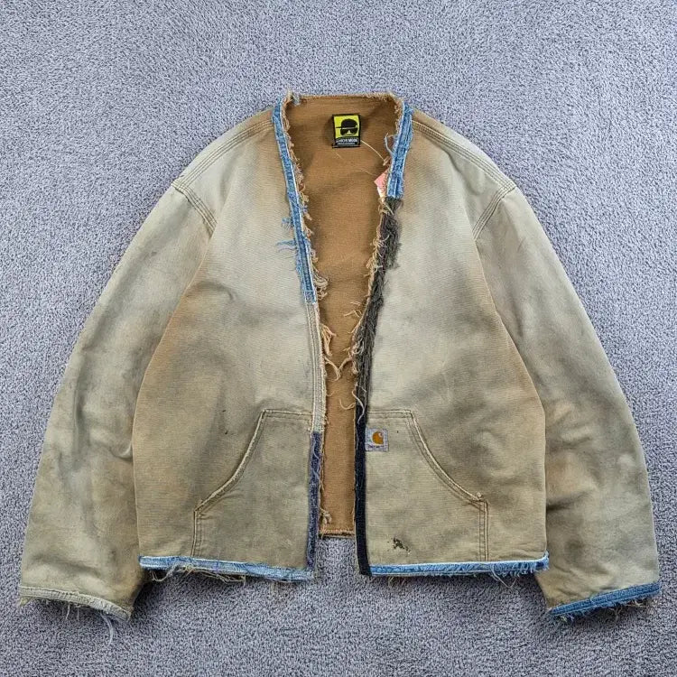 [BUNJANG] Carhartt Duck Canvas Rebuild Custom Work Jacket Brown (XL) / 칼하트 덕캔버스 워크 자켓 리빌딩 커스텀 ( XL추정 ) / 13420