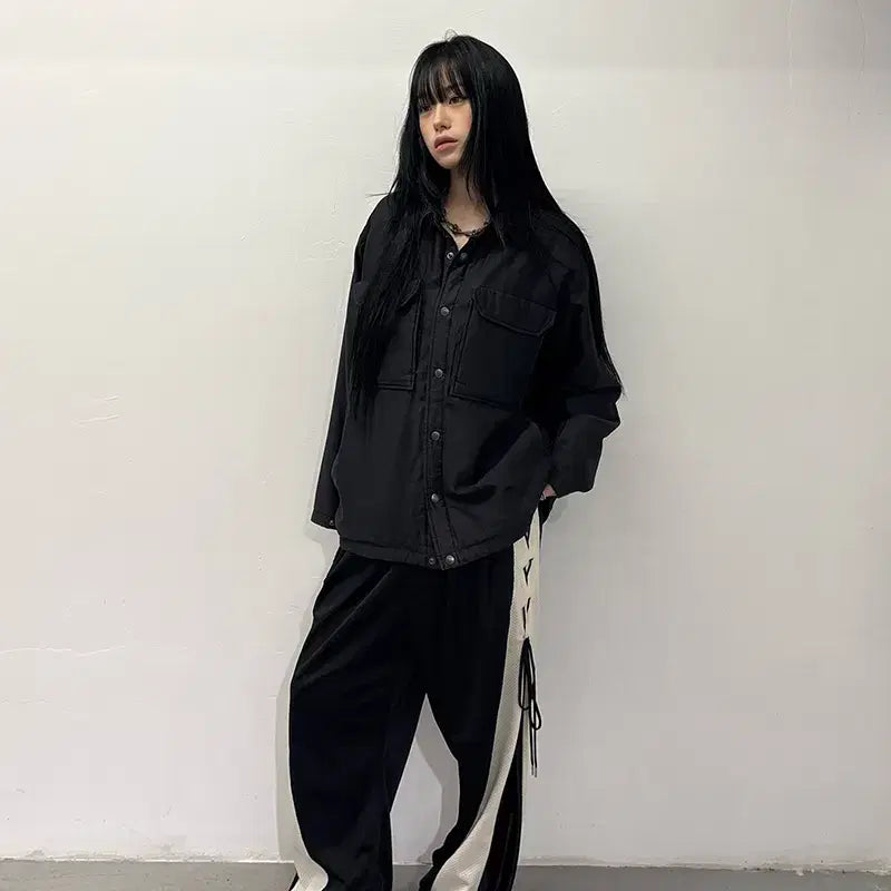 [BUNJANG] Etsinta Lace Up Volume Pants / etsinta Lace Up Volume Pants