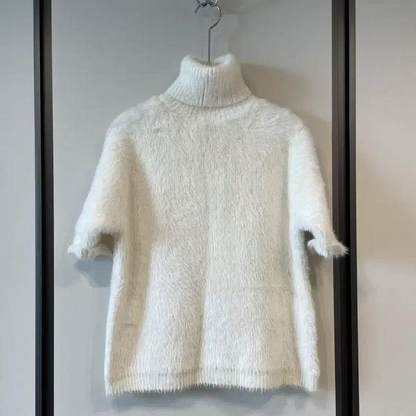 [BUNJANG] Angora Turtleneck Knit White / 앙고라 니트 흰색