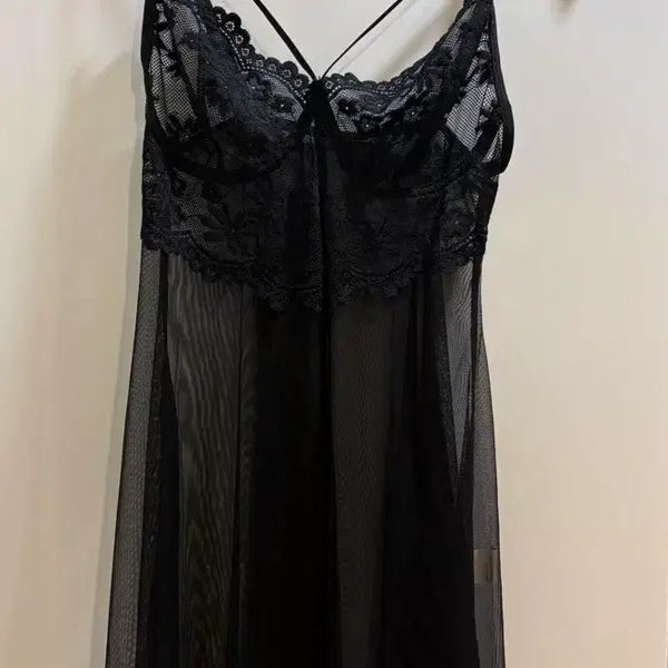 [BUNJANG] Lace See-Through Sexy Slip / 레이스 시스루 섹시슬립
