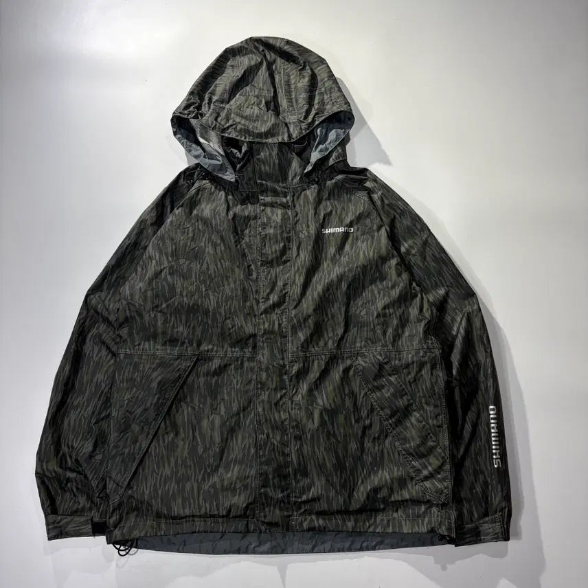 [BUNJANG] Shimano Camouflage Hooded Windbreaker Jacket / 시마노 카모플라쥬 후드 바람막이 자켓