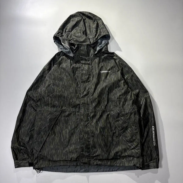 [BUNJANG] Shimano Camouflage Hooded Windbreaker Jacket / 시마노 카모플라쥬 후드 바람막이 자켓