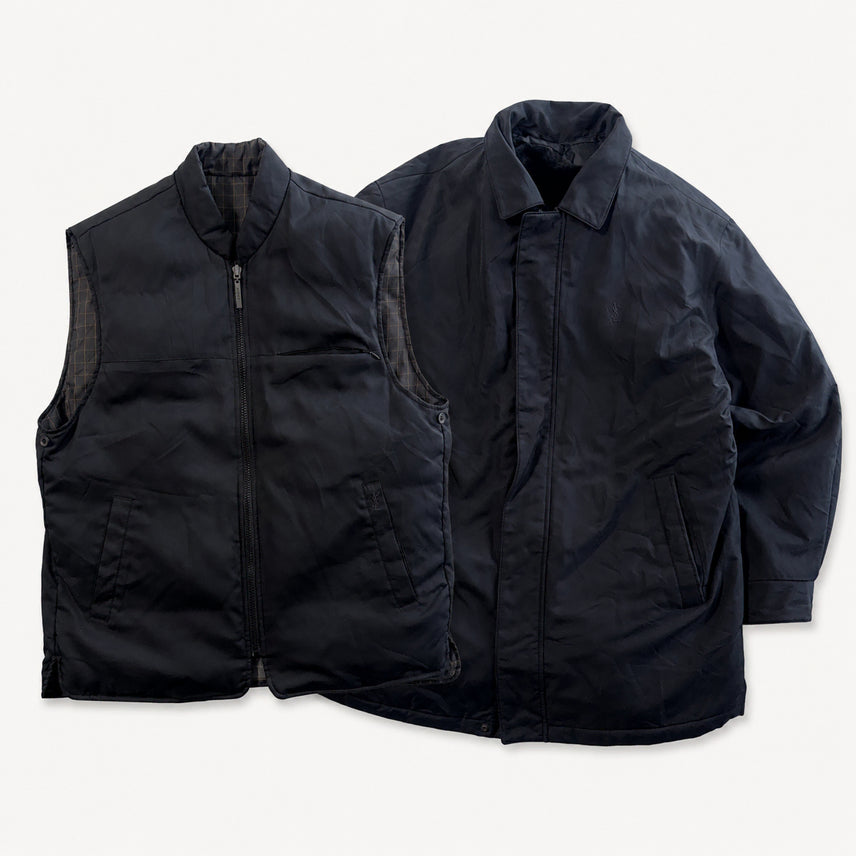 [BUNJANG] Saint Laurent Poly Shell Jacket with Padded Vest / 입생로랑 폴리쉘 자켓 [패딩조끼포함]