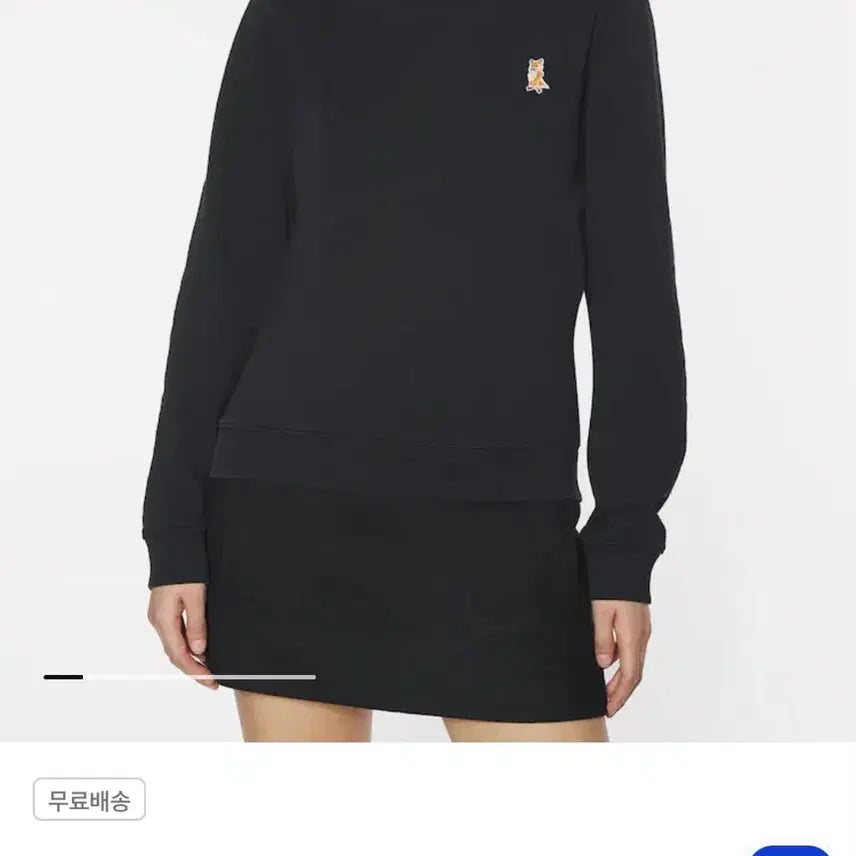 [BUNJANG] Maison Kitsuné Women's Sweatshirt Black S / 새상품//정품 메종 키츠네 여성 맨투맨 블랙 s