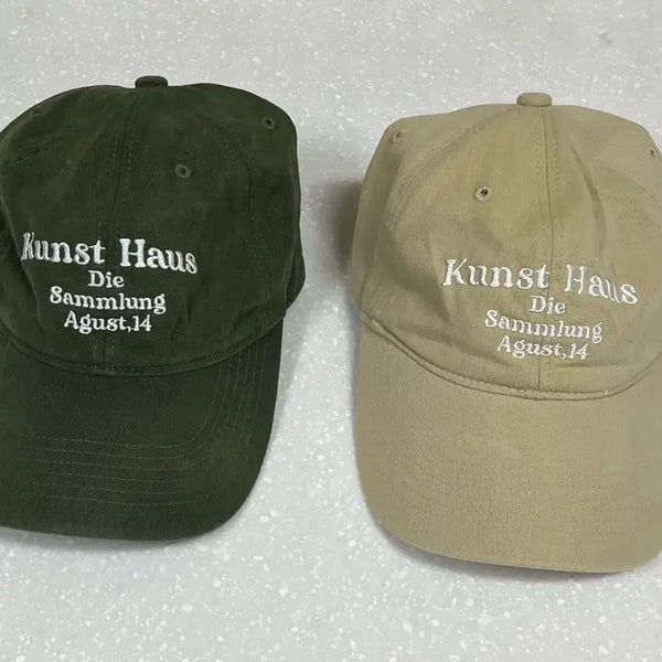 [BUNJANG] Doumaro Cotton Ball Cap (Green, Beige) / 두마로 볼캡 그린, 베이지색