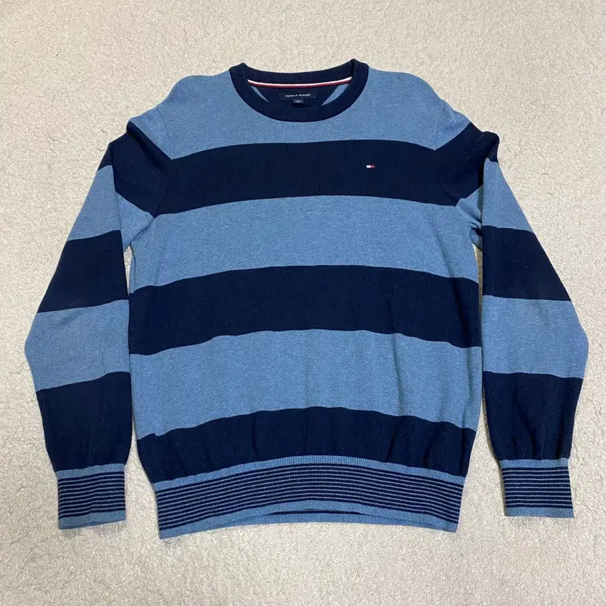 [BUNJANG] Tommy Hilfiger Striped Knit Sweater (M) / 타미힐피거 스트라이프 니트 m