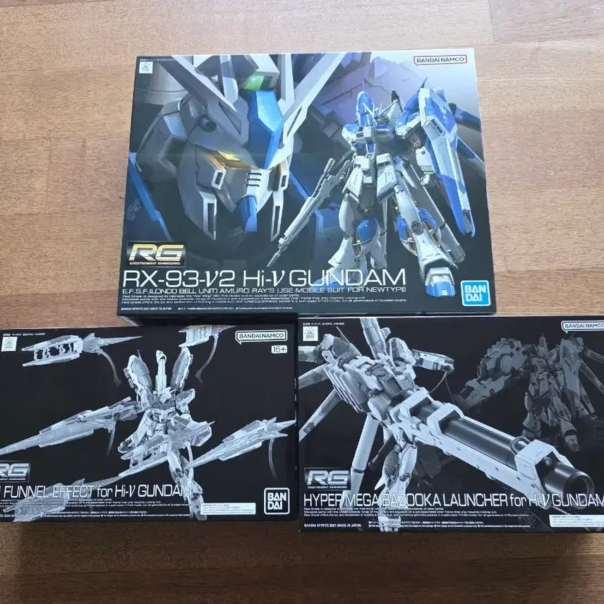 [BUNJANG] RG Hi-Nu Gundam Fin Funnel Effect & Hyper Mega Bazooka Launcher Set / RG 하이뉴 건담,  핀 판넬 이펙트, 하이퍼 메가 바주카 런처 세트