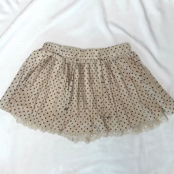[BUNJANG] Cecil McBee Dot Lace Culotte Skirt / 고전 세실맥비 도트 레이스 큐롯 스커트 갸루 오네갸루 히메카지 라떼갸루