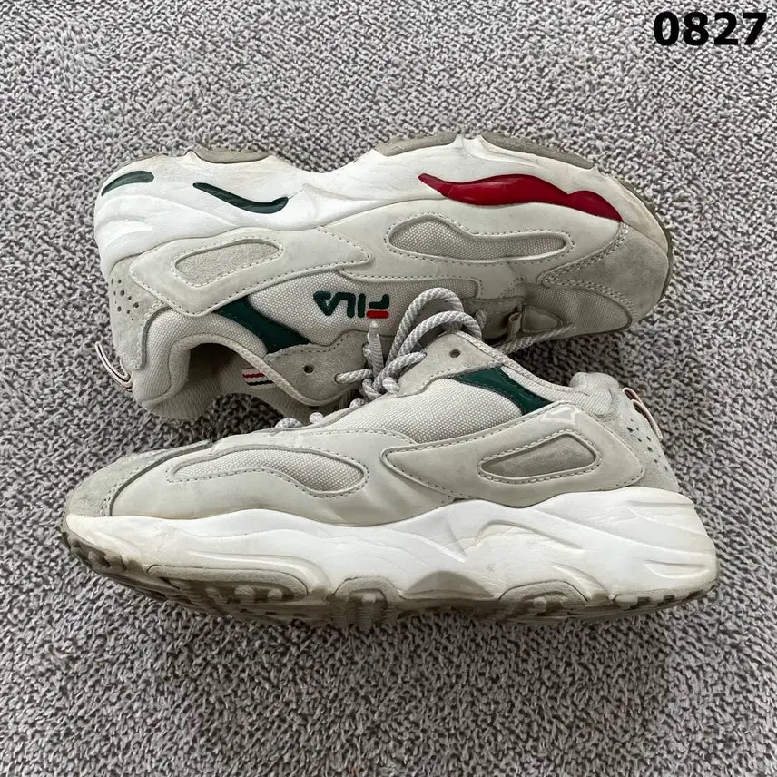 [BUNJANG] Fila Unisex Sneakers White/Gray Size 230 / 휠라 스니커즈 운동화 남녀공용 흰색/그레이 230