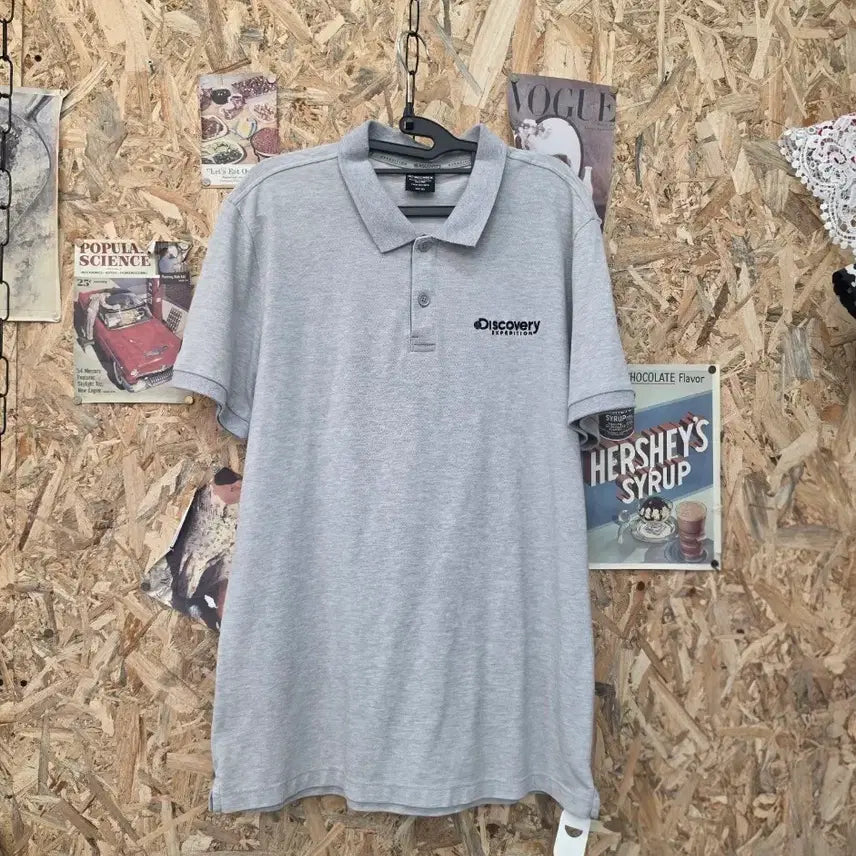[BUNJANG] Discovery Expedition Polo T-Shirt Grey Size 105 / 디스커버리 익스페디션 폴로 반팔 105