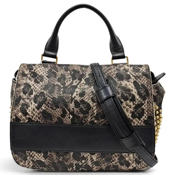 [BUNJANG] MCM Leopard Studded Bag, Visetos Beige 2-Way Bag, Leather Dumpling Tote Bag Bundle Set / 엠시엠  가방3개
