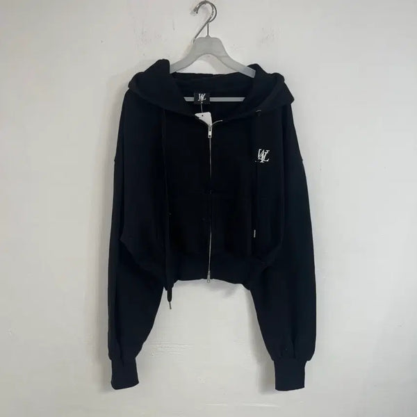 [BUNJANG] Wooalong Two-Way Crop Hooded Zip-Up / 우알롱 투웨이 크롭 후드집업