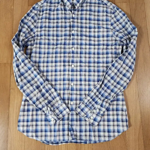 [BUNJANG] Prada Men's Long Sleeve Check Shirt / PRADA 체크무늬 셔츠 남성 긴팔 95