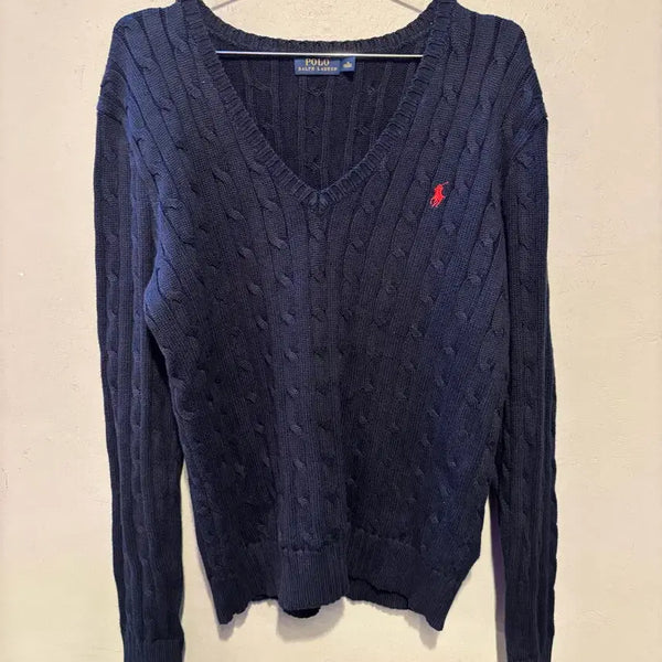 [BUNJANG] Polo Ralph Lauren V-Neck Knit Sweater / 폴로랄프로렌 정품 브이넥니트