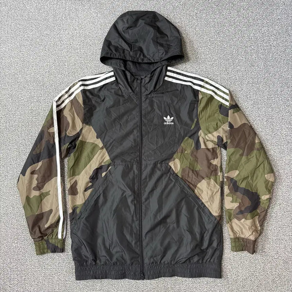 [BUNJANG] Adidas Camo Windbreaker Jacket Medium / 아디다스 카모 바람막이 M