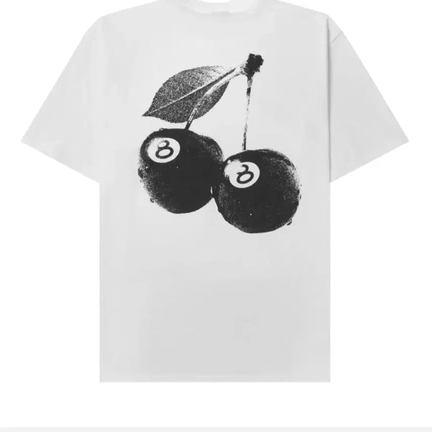 [BUNJANG] Stussy Cherry Cat T-Shirt White / 스투시 체리 고양이 티셔츠 화이트