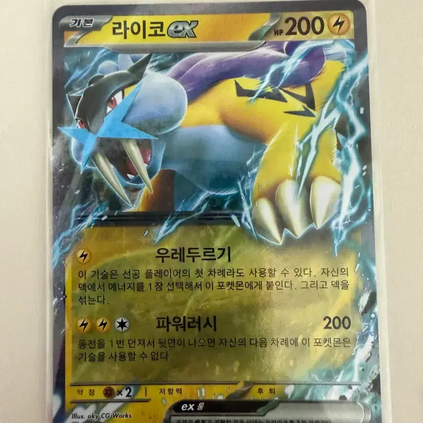 [BUNJANG] Pokemon Card Raikou EX / 라이코 EX 포켓몬 카드