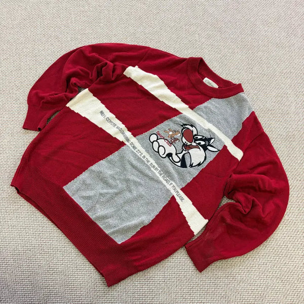 [BUNJANG] Vintage Red Long Sleeve Knit Sweater / 실측 빈티지 레드 긴팔 니트 0827D2