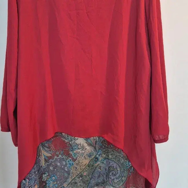 [BUNJANG] Paisley Pattern Mix Long Blouse / 페이즐리 패턴 믹스 롱 블라우스