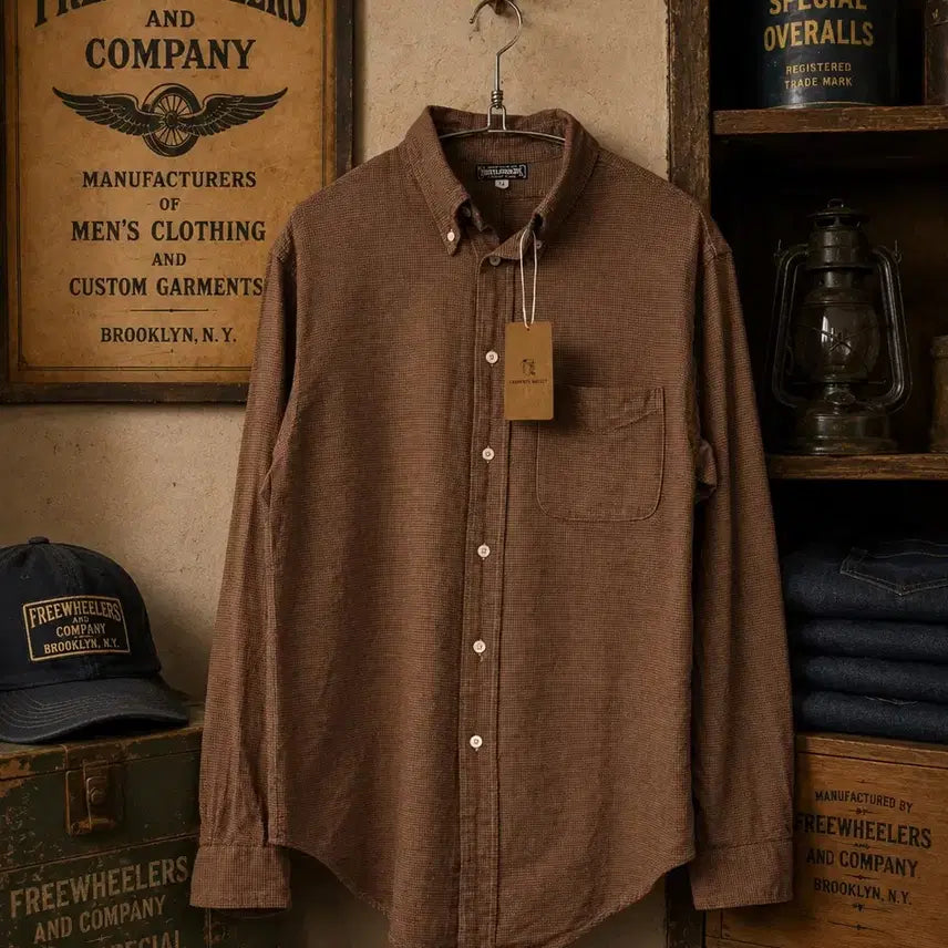 [BUNJANG] Freewheelers Subterranean Button Down Ripstop Shirt / 프리휠러스 서브테러니언 버튼 다운 립스탑 셔츠