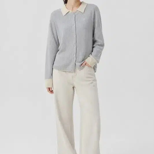 [BUNJANG] Light Blue Women's Cardigan Size 95 / 라이트 블루 여자 95 가디건 O1866
