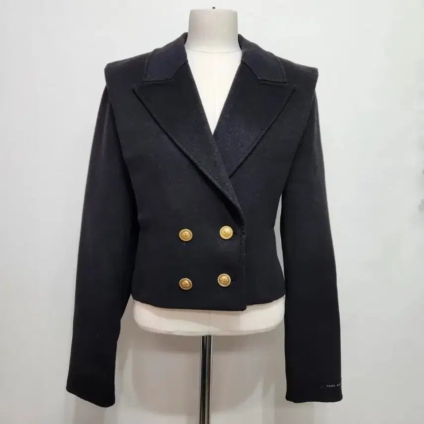 [BUNJANG] JULL-LOG Gold Button Cropped Jacket / JULL-LOG 줄로그 금장 크롭 자켓