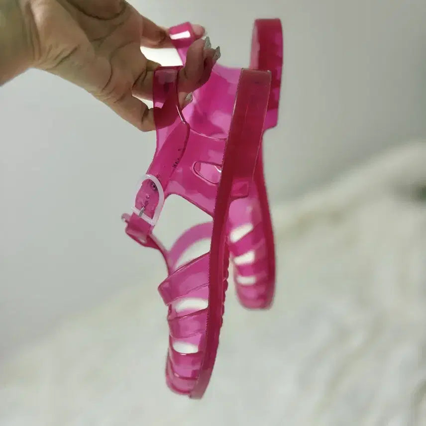 [BUNJANG] Medeuse Jelly Sandals Pink / 메듀즈 젤리 샌들 핑크