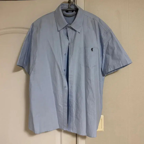 [BUNJANG] Trillion Oxford Oversized Short-Sleeve Shirt / 단종상품 트릴리온 옥스포드 오버핏 반팔셔츠 한번착용