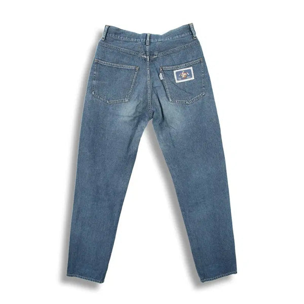 [BUNJANG] Pink House Patch Logo Denim Pants (Women's L) / 핑크하우스 (WOMEN - L) 패치 로고 데님 팬츠