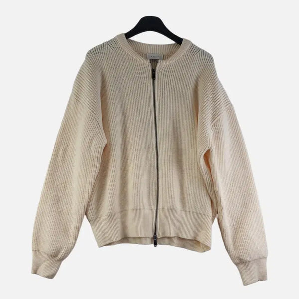 [BUNJANG] Cream Zip-Up Cardigan / 크림 여자 FREE 집업 가디건 O1950