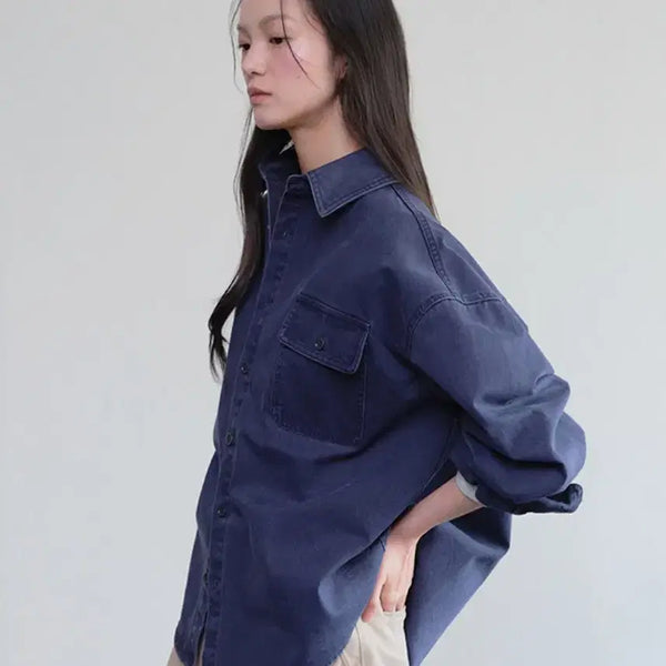 [BUNJANG] HANE Dyed Cotton Shirt Jacket / HANE 다잉 코튼 셔츠 자켓