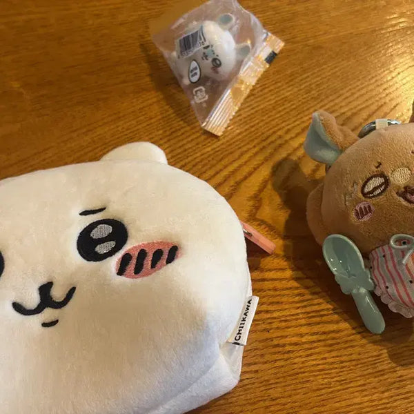 [BUNJANG] Cheekawa Momonga Pouch Figure Doll Keychain Set / 먼작귀 치이카와 모몽가 파우치 피규어 인형 키링 세트