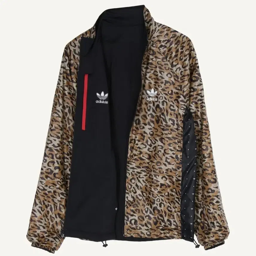 [BUNJANG] Adidas Originals Leopard Reversible Windbreaker Jacket M / 아디다스 오리지널스 레오파드 리버시블 양면 바람막이 자켓M