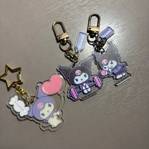 [BUNJANG] Kuromi Keyring Set of 3 / 쿠로미 키링 3종 세트