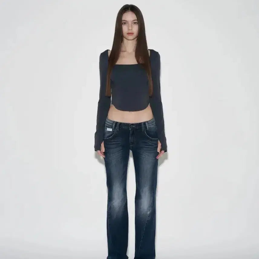 [BUNJANG] Please No Follow 25 Vintage Washed Bootcut Denim / 플리즈노팔로우 25 빈티지 워싱 부츠컷 데님