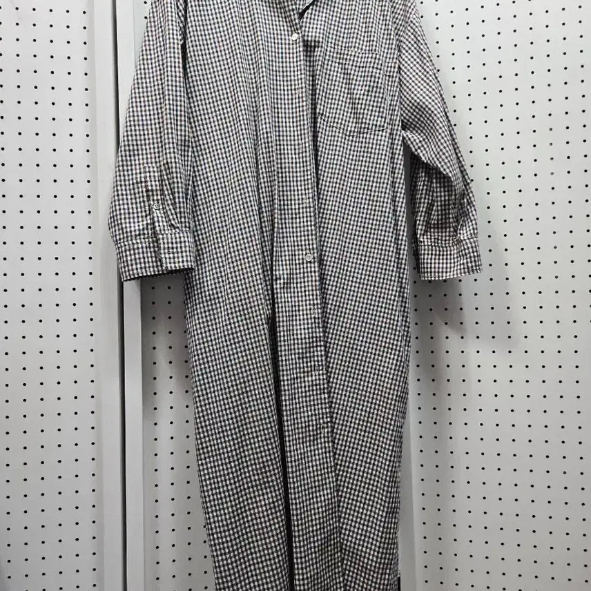 [BUNJANG] Studio Tomboct Checked Pattern Long Shirt Dress / (1865)스트디오 톰보이체크패턴 롱 셔츠 원피스