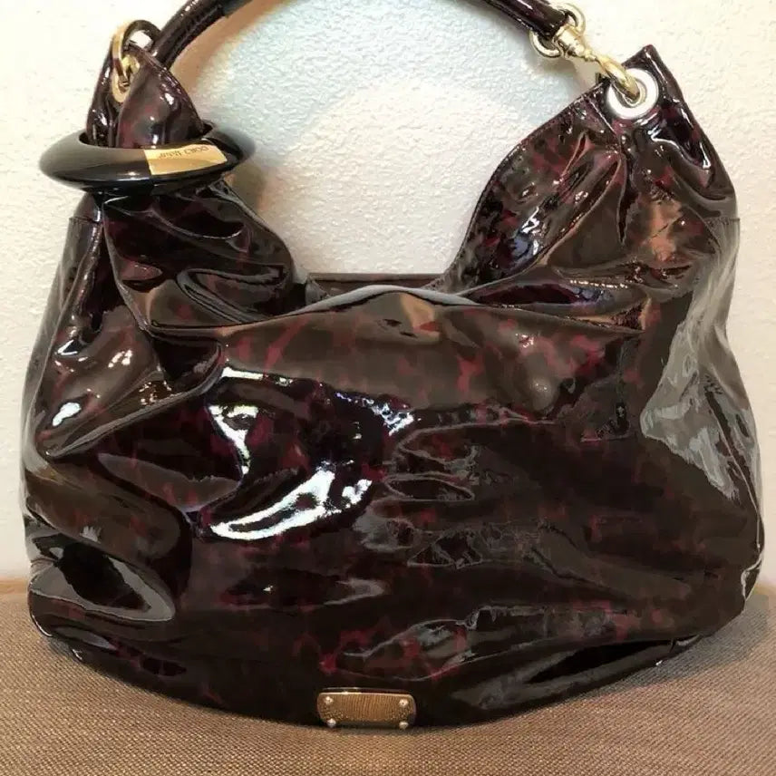 [BUNJANG] Jimmy Choo Vintage Leopard Bangle Hobo Bag / 희귀) 지미추 빈티지 레오파드 뱅글 호보백