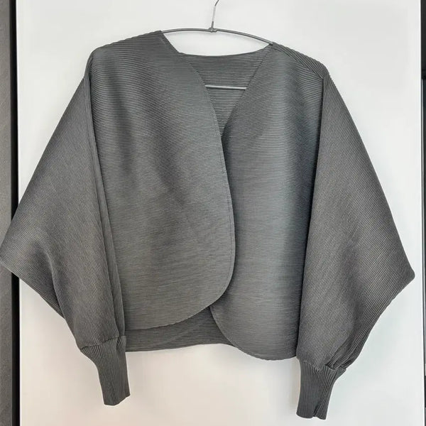 [BUNJANG] Pleated Cardigan Dark Gray New / 플리츠 가디건 진그레이 새상품
