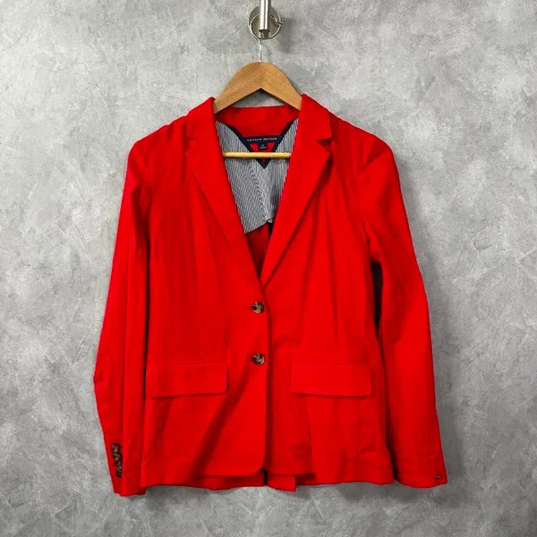 [BUNJANG] Tommy Hilfiger Women's Red Blazer Jacket XS / 타미힐피거 여성 자켓 레드 블레이드 자켓 XS