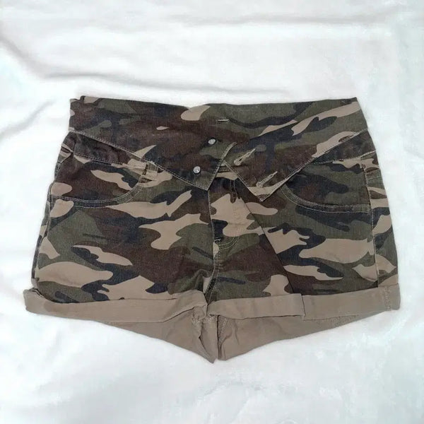 [BUNJANG] Vintage Camo Low-Rise Short Pants / 빈티지 카모 숏팬츠 로우라이즈 반바지 y2k 갸루