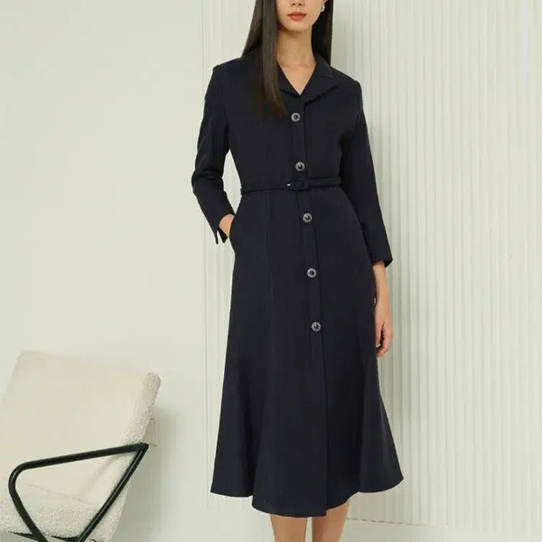 [BUNJANG] Emme Claudia Tweed Dress Navy / 엠므 클라우디아 트위드 원피스 네이비