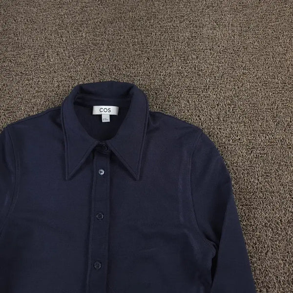 [BUNJANG] COS Slim Fit Exaggerated Collar Jersey Shirt / Cos 슬림핏 이그제저레이트 칼라 저지 셔츠